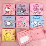 Sanrio Hello Kitty cannelle ma mélodie Kuromi nouveau Pu sac d’argent décontracté porte-monnaie paquet de cartes portefeuille avec boutons Sanrio Hello Kitty cannelle ma mélodie Kuromi nouveau Pu sac d’argent décontracté porte-monnaie paquet de cartes portefeuille avec boutons 