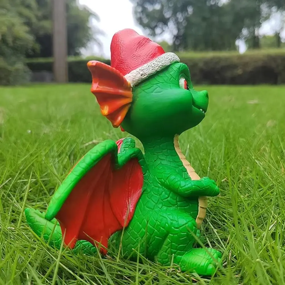 sculpture de dragon de noël 3d, cool kawaii, ornement en résine, romance moderne, poupée dragon de noël pour la maison sculpture de dragon de noël 3d, cool kawaii, ornement en résine, romance moderne, poupée dragon de noël pour la maison