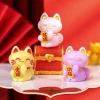 lucky feng shui cat maneki neko fortune figurine, ornements de décoration à collectionner, mini figurine, collection maneki