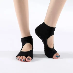 Chaussettes de Yoga à deux orteils pour femmes, chaussettes de Sport antidérapantes en coton, Pilates, Ballet à séchage rapide