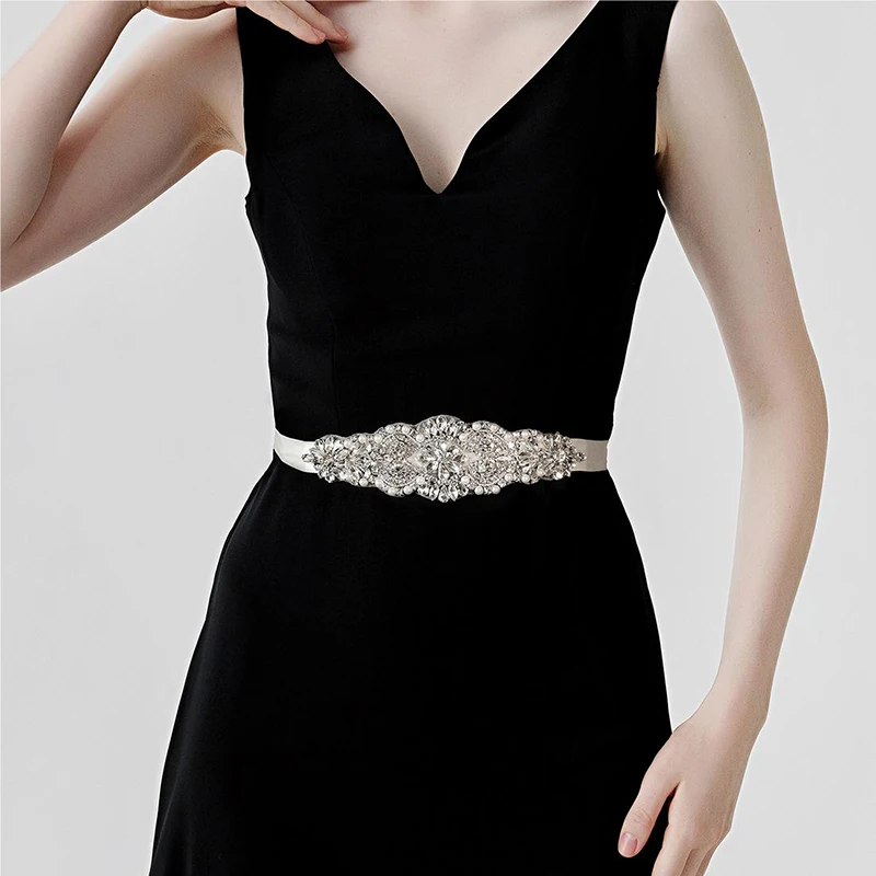 ceinture de mariée en cristal argenté pour femmes, ceinture de robe de mariée élégante avec pierres, strass et perles, accessoires pour robes, nouvelle collection ceinture de mariée en cristal argenté pour femmes, ceinture de robe de mariée élégante avec pierres, strass et perles, accessoires pour robes, nouvelle collection