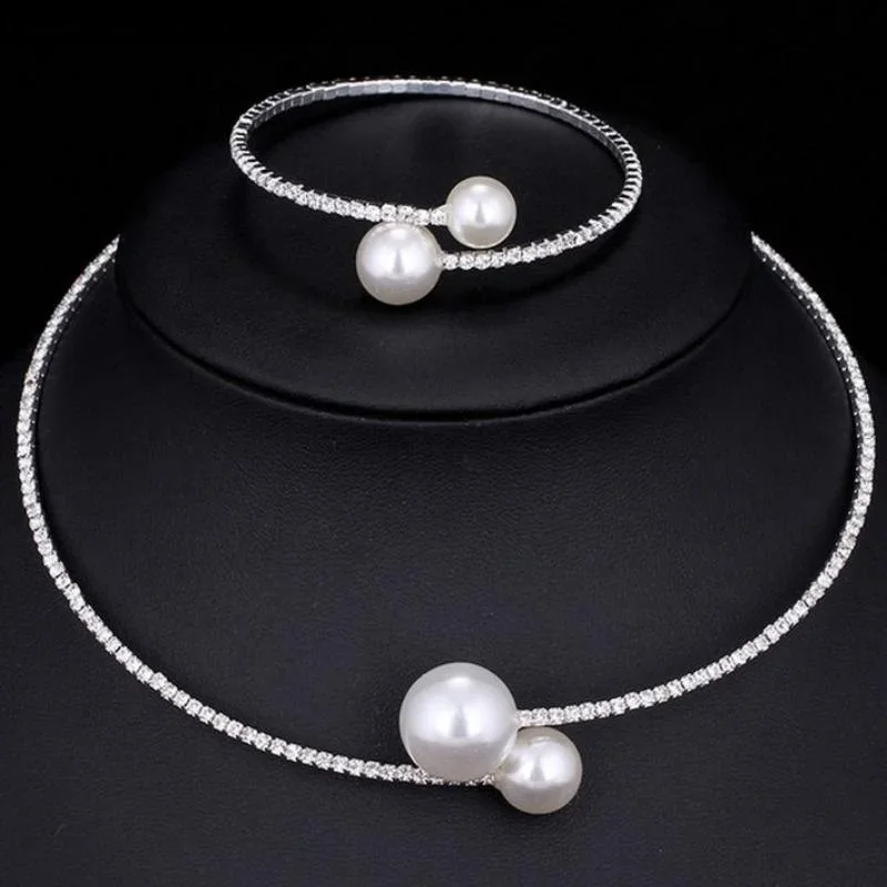 collier ouvert plein de diamants et de petites perles pour femmes, personnalité japonaise et coréenne, sangle de cou, chaîne de clavicule collier ouvert plein de diamants et de petites perles pour femmes, personnalité japonaise et coréenne, sangle de cou, chaîne de clavicule