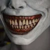 masque de zombie reepy pour halloween, accessoires de cosplay, avec démons souriants, le mal, réaliste, fantôme effrayant