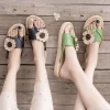 femme pantoufles fleurs sandales tongs sur chaussures de plage pour femmes tongs pas cher premium 2025 luxe liquidité vente