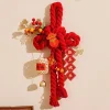 pendentif nœud chinois en coton, année du cheval, bonne chance, festival de printemps, breloque porte bonheur, ornements décoratifs suspendus pour porte murale