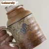 théière ragoût en céramique de grande capacité de 580ml, bouilloire de poterie isolée pour brassage de thé, pour le bureau et l'extérieur, ensemble de thé kung fu