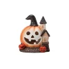 Maison de citrouille décorative en résine pour Halloween, ornements uniques faits à la main pour maison hantée, Figurine de citrouille effrayante, décor de Festival