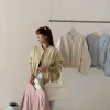 Style coréen couleur unie femmes manteau ample haute rue printemps Bomber veste manteau femmes mode vêtements Style coréen couleur unie femmes manteau ample haute rue printemps Bomber veste manteau femmes mode vêtements