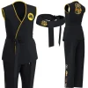costume de cosplay du karaté pour enfants, kof cobra kai, uniforme kimono noir et blanc pour adultes, bandeau anime, costume de fête d'halloween, survêtement
