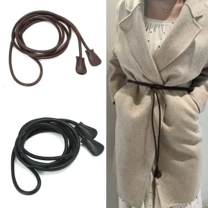 Ceinture fine nouée pour femmes, robe d’été, ceinture en cuir, décoration polyvalente, luxe, tendance Ceinture fine nouée pour femmes, robe d’été, ceinture en cuir, décoration polyvalente, luxe, tendance