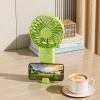 mini ventilateur portatif usb ventilateur portatif extérieur avec support pour téléphone de bureau 3 réglages de vent longue durée de vie de travail mini ventilateur multifonction