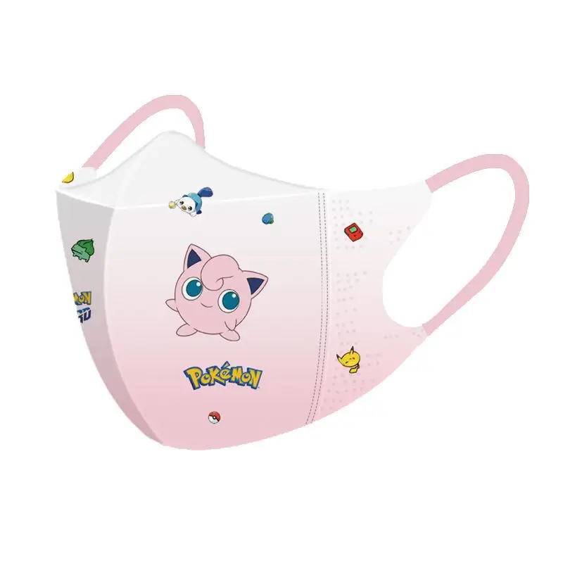 masque imprimé 3d de la série pokémon pour enfants, dessin animé, mignon, protecteur, poulet, emballé, étudiant, vente en gros, nouveau masque imprimé 3d de la série pokémon pour enfants, dessin animé, mignon, protecteur, poulet, emballé, étudiant, vente en gros, nouveau