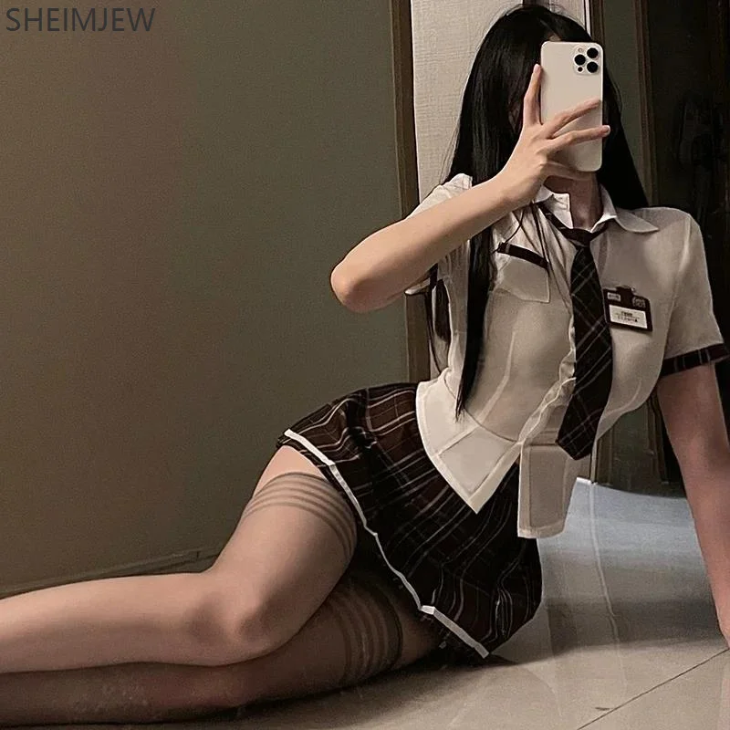 uniforme japonais jk, costume de cosplay pour étudiante, mignon, chemise à manches courtes, haut, jupe plissée, costume de tentation uniforme japonais jk, costume de cosplay pour étudiante, mignon, chemise à manches courtes, haut, jupe plissée, costume de tentation