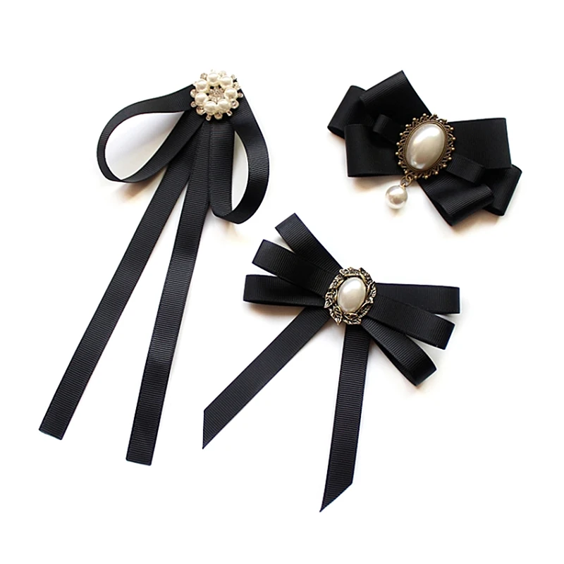broches en ruban d'imitation de perles, épingle à nœud papillon, vintage, col pré attaché, bijoux, chemise à nœud papillon, clip de cravate pour femmes et filles broches en ruban d'imitation de perles, épingle à nœud papillon, vintage, col pré attaché, bijoux, chemise à nœud papillon, clip de cravate pour femmes et filles