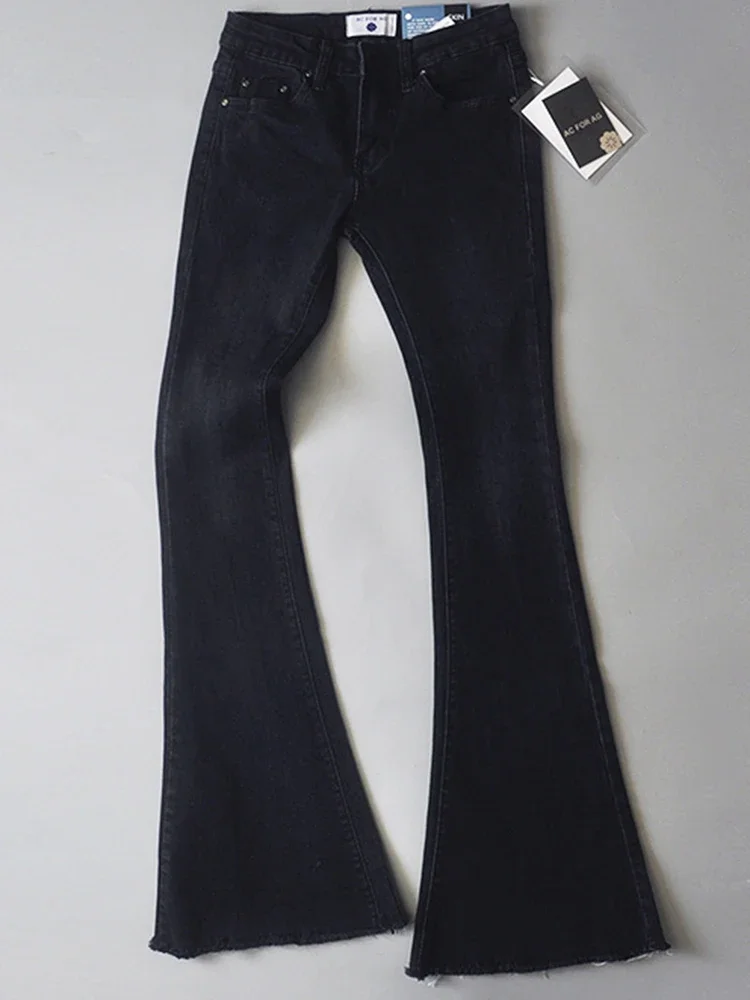 taruxy jean rétro taille basse bleu pour femme, pantalon Évasé basique, slim fit, décontracté, rue, Été 2025 taruxy jean rétro taille basse bleu pour femme, pantalon Évasé basique, slim fit, décontracté, rue, Été 2025