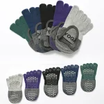 3 paires de chaussettes de Yoga pour femmes, chaussettes d’hiver à cinq doigts, dos nu, antidérapantes, poignée en Silicone, coton, Pilate, course à pied, danse 3 paires de chaussettes de Yoga pour femmes, chaussettes d’hiver à cinq doigts, dos nu, antidérapantes, poignée en Silicone, coton, Pilate, course à pied, danse