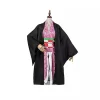 costume de cosplay anime demon slayer nezuko, embout en bambou, ensemble kimono pour filles, robe de fête de carnaval d'halloween, spectacle sur scène