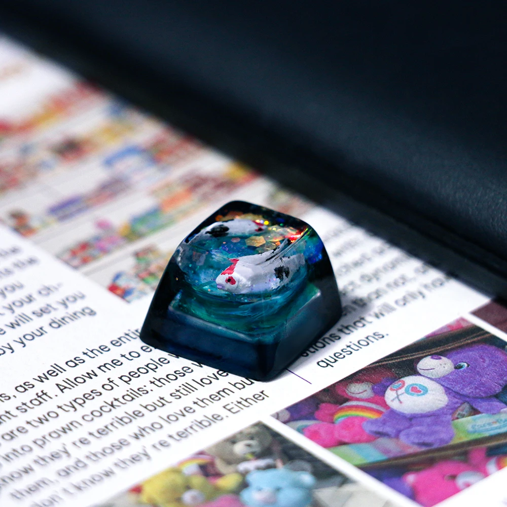 1 pièce fait à la main bonne chance koi carpe personnalisé artisan résine keycaps bricolage gamer mécanique rétro éclairé claviers mx switch clé cap 1 pièce fait à la main bonne chance koi carpe personnalisé artisan résine keycaps bricolage gamer mécanique rétro éclairé claviers mx switch clé cap