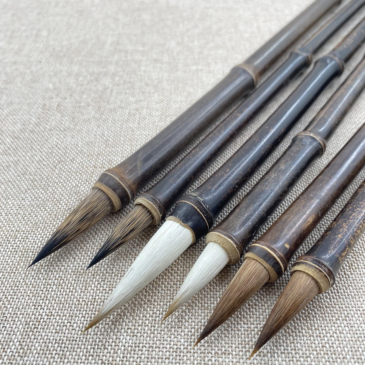 pinceau d'écriture en bambou violet, loup lapin, stylos à cheveux mixtes, calligraphie traditionnelle chinoise, fournitures de peinture, boutique pinceau d'écriture en bambou violet, loup lapin, stylos à cheveux mixtes, calligraphie traditionnelle chinoise, fournitures de peinture, boutique