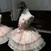 robe lolita cosplay de style japonais kawaii pour femmes, vintage, en dentelle douce, avec nœud, à volants, robes de gâteau, harajuku y2k, robe à bandes slim