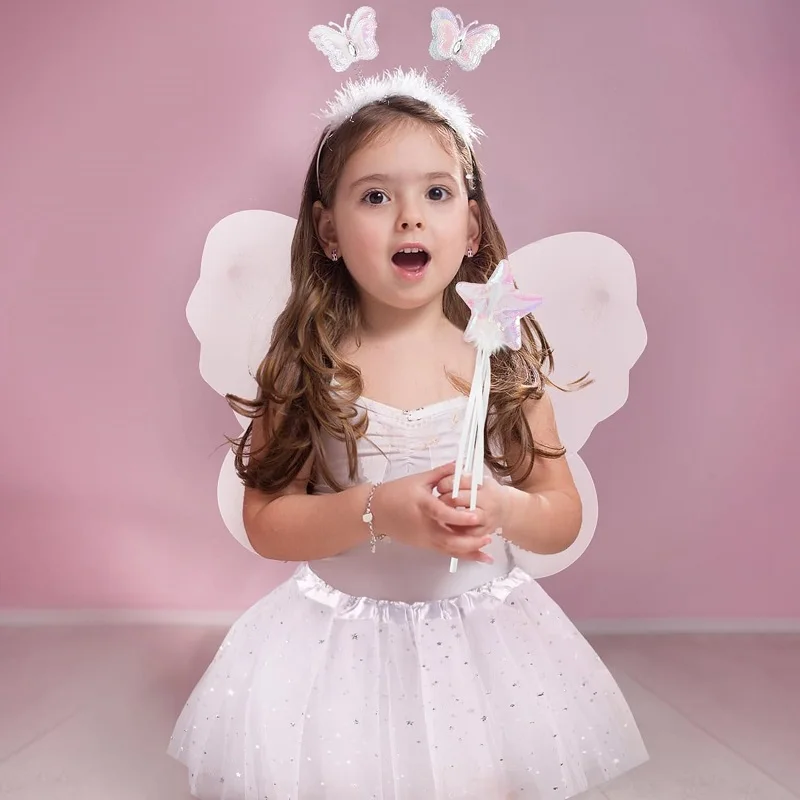 Ailes de papillon pour filles, princesse, cadeaux de fête, ailes de fée pour enfants, déguisement de jeu de rôle, Costume d’ange, bandeau, ailes, cadeau Ailes de papillon pour filles, princesse, cadeaux de fête, ailes de fée pour enfants, déguisement de jeu de rôle, Costume d’ange, bandeau, ailes, cadeau