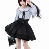 chemisiers japonais pour femmes 2025 camisas de mujer style lolita à manches longues épaules dénudées chemises mode volants doux blouse hauts