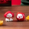 6/12 pièces nouveau dessin animé chinois maneki neko ornements figurine animale chat chanceux modèle bonne chance richesse maison bureau voiture décoration