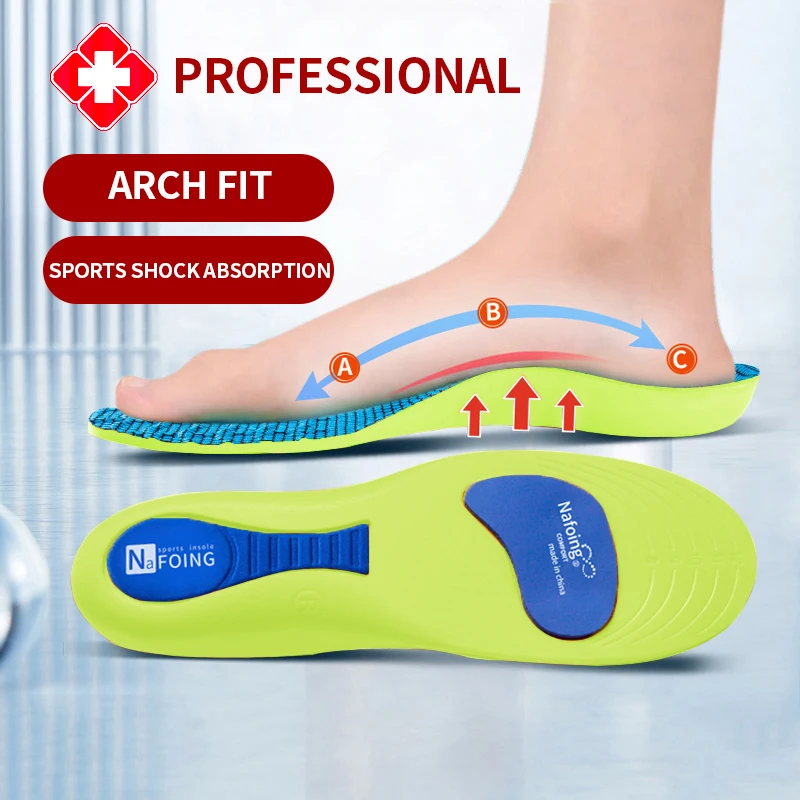 Semelles orthopédiques pour pieds, semelle intérieure de Sport absorbant les chocs pour chaussures, Support de voûte plantaire, modèles de fasciite plantaire, coussinets pour hommes et femmes Semelles orthopédiques pour pieds, semelle intérieure de Sport absorbant les chocs pour chaussures, Support de voûte plantaire, modèles de fasciite plantaire, coussinets pour hommes et femmes