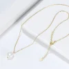 OEM & ODM – ensemble de bijoux à la mode, or, argent 925, grande perle d&rsquo;eau douce baroque, plaqué 100% naturel, cadeau de fête de mariage pour femmes, tendance