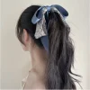 injplanchers f pince à cheveux avec nœud papillon pour filles, épingle à cheveux élégante, style coréen, ruban vertical, vêtements de sauna
