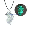 e21f luminous mens animal dragon collier pendeur dans le cadeau d'halloween bijoux
