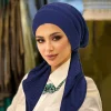 nouvelles femmes hijabs doux extensible bonnet musulman turban chapeaux foulard enveloppement chimio dame bandana casquettes sous écharpe islamique perte de cheveux casquette