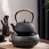 gianghts théière en fonte, pot unique, réchaud de camping, brassage du thé, séparation de l'eau, tasse à thé, accessoires de service à thé