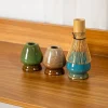 service à thé matcha japonais 8 pièces, bol avec bec verseur, support de fouet en céramique, kit de cerimonie matcha fait à la main pour la cerimonie du thé japonais