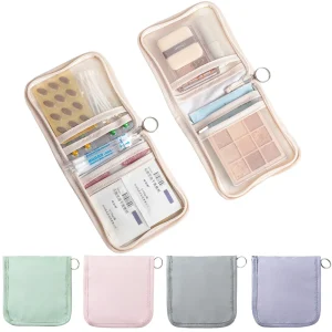 Mini pochette médicale Portable pliable, grande ouverture avec fermeture éclair, Kit de premiers secours, sac de rangement essentiel pour voyage en plein air