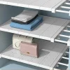 séparateur extensible blanc, panneau de couches rétractables sans poinçon pour le rangement de garde robe, étagère de cuisine et de salle de bains, diviseurs de dortoir