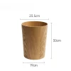 poubelle en bois de style japonais de grande capacité, poubelle décorative moderne pour la maison, panier en papier pour salon