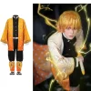 2025 halloween anime démon moordenaar kimetsu no yaiba agatsuma zenitsu cosplay tuum pruik vrouwen kimono uniforme