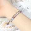 bracelet tressé réglable en pierre empereur violet naturel pour hommes et femmes, ultissée à la main, bijoux classiques, mode