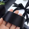 1 pièce de ruban noir 1 5cm de large, ruban de décoration de mariage, ruban d'emballage cadeau, accessoires de fabrication
