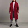 cardigan à capuche pour homme, long manteau, tricots, europe et États unis, 3xl