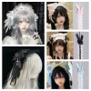 doux lolita dentelle bandeau ruban arc kawaii à volants bandeau jk cheveux accessoires anime femme de chambre cosplay coiffure cosplay accessoire