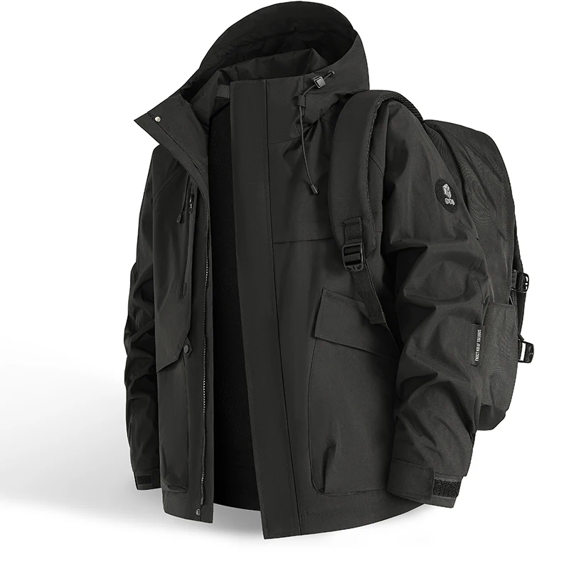 veste d'alpinisme pour hommes, coupe vent, imperméable, vestes de randonnée pour hommes, mode hip hop, design décontracté, surdimensionné, manteau d'extérieur, nouvelle collection veste d'alpinisme pour hommes, coupe vent, imperméable, vestes de randonnée pour hommes, mode hip hop, design décontracté, surdimensionné, manteau d'extérieur, nouvelle collection