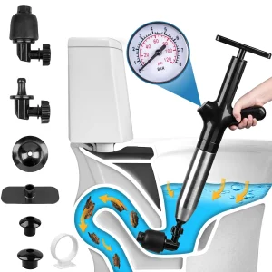 Le déboucheur de toilettes peut nettoyer instantané le bloc d’égout, les toilettes et créer un drain universel des sols de cuisine avec pression d’air Le déboucheur de toilettes peut nettoyer instantané le bloc d’égout, les toilettes et créer un drain universel des sols de cuisine avec pression d’air