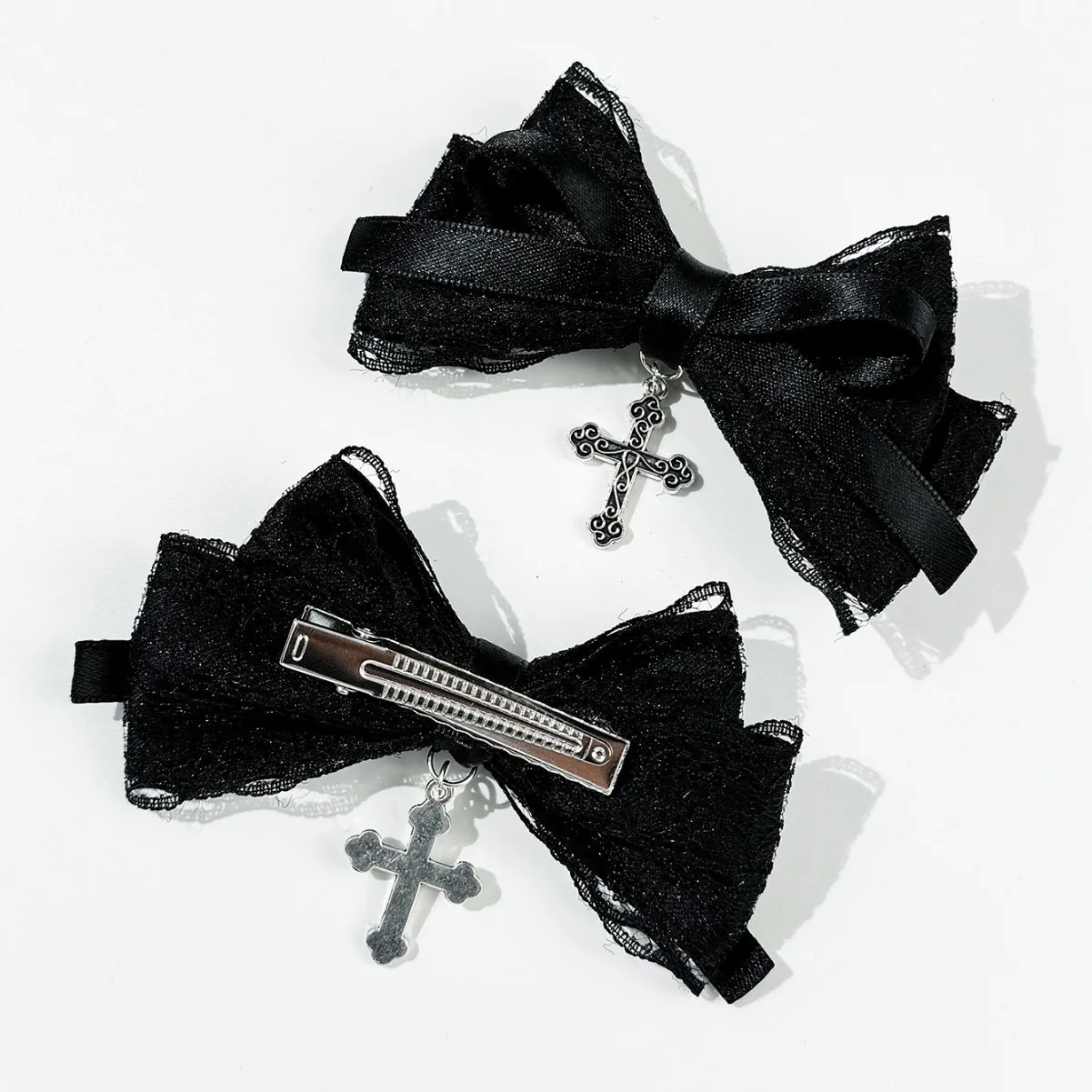 goth cheveux ornements rue exquis gothique nœud papillon pinces à cheveux dentelle arc côté épingles à cheveux polyvalent dressing sombre y2k pinces à cheveux goth cheveux ornements rue exquis gothique nœud papillon pinces à cheveux dentelle arc côté épingles à cheveux polyvalent dressing sombre y2k pinces à cheveux