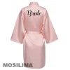 peignoir de demoiselle d'honneur en satin, kimono de ixde mariage, pour Équipe de la mariée, éventuelles 601
