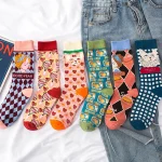 Printemps et automne nouveau japonais Harajuku femme chaussettes coton coréen Kawaii chaussettes femmes mignon rose Streetwear EUR35-42