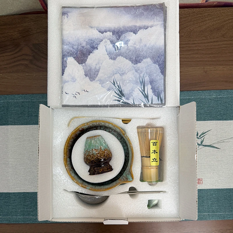 ensemble matcha, kit matcha pétale, accessoires matcha, bol matcha vitré, fouet, outils cannelés, cérémonie artisanale, 8 pièces ensemble matcha, kit matcha pétale, accessoires matcha, bol matcha vitré, fouet, outils cannelés, cérémonie artisanale, 8 pièces