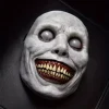 masque de démon effrayant pour halloween, visage souriant, masque du diable aux yeux blancs, sourire effrayant, exorciste, décoration de fête, masque de carnaval pour halloween