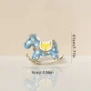 petit cheval à bascule, petite boîte à bijoux, boîte à boucles d'oreilles, jouet pour enfants, mini ornements